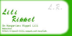 lili rippel business card